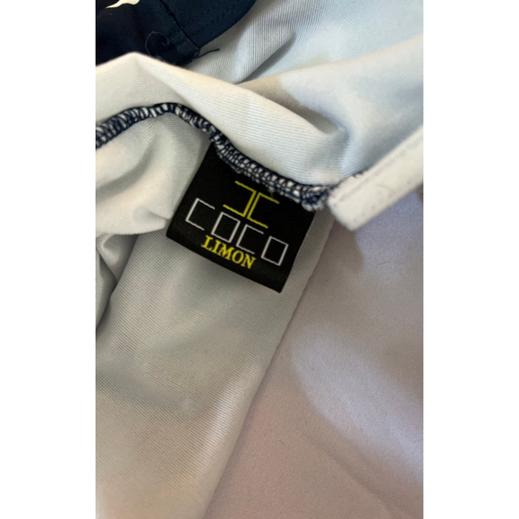 Navy Blue Polka Dot Swimsuit Size 20 - Picture 7 of 9